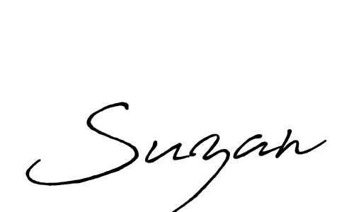 Make a beautiful signature design for name Suzan. With this signature (Antro_Vectra_Bolder) style, you can create a handwritten signature for free. Suzan signature style 7 images and pictures png