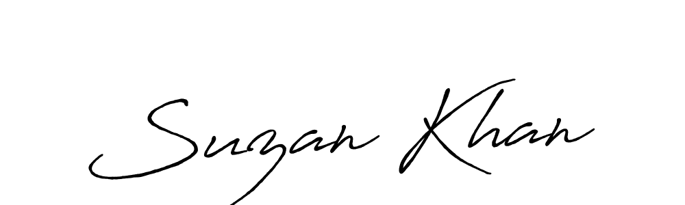 Use a signature maker to create a handwritten signature online. With this signature software, you can design (Antro_Vectra_Bolder) your own signature for name Suzan Khan. Suzan Khan signature style 7 images and pictures png