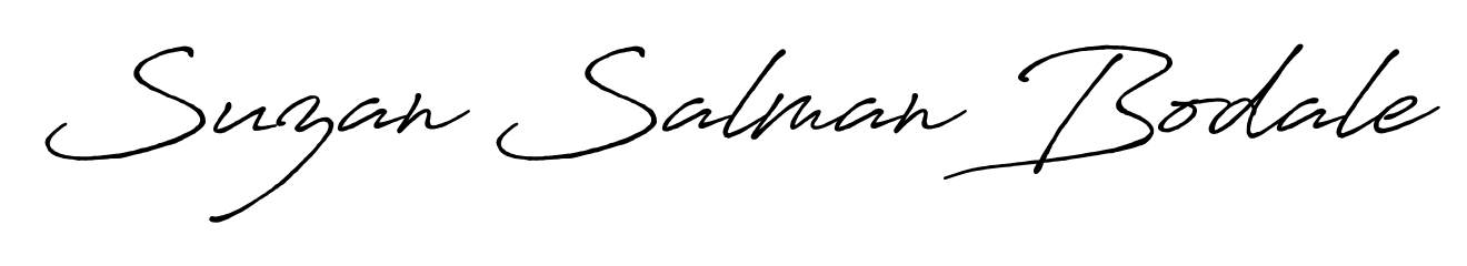 Explore multiple handwriting variations for Suzan Salman Bodale including this stunning Antro_Vectra_Bolder design. Free to use across all platforms. Suzan Salman Bodale signature style 7 images and pictures png