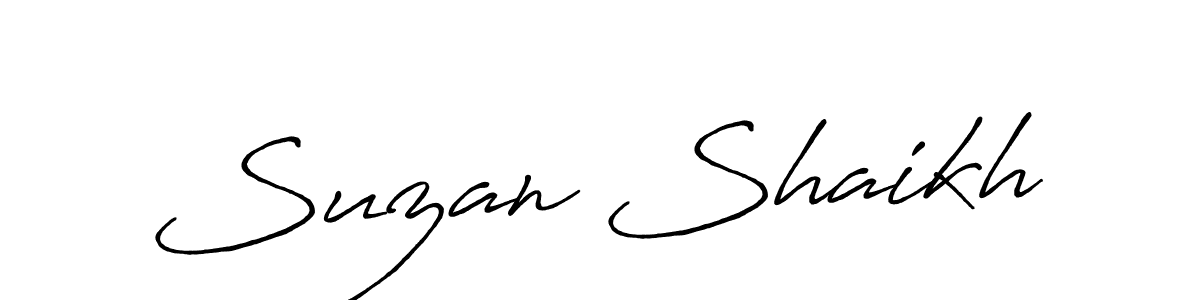 Also we have Suzan Shaikh name is the best signature style. Create professional handwritten signature collection using Antro_Vectra_Bolder autograph style. Suzan Shaikh signature style 7 images and pictures png