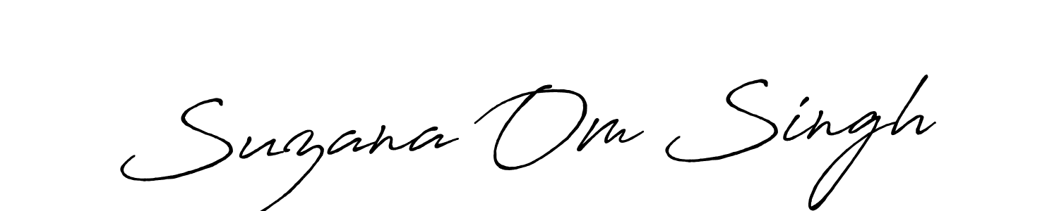 You should practise on your own different ways (Antro_Vectra_Bolder) to write your name (Suzana Om Singh) in signature. don't let someone else do it for you. Suzana Om Singh signature style 7 images and pictures png