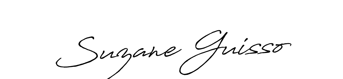 Create a beautiful signature design for name Suzane Guisso. With this signature (Antro_Vectra_Bolder) fonts, you can make a handwritten signature for free. Suzane Guisso signature style 7 images and pictures png