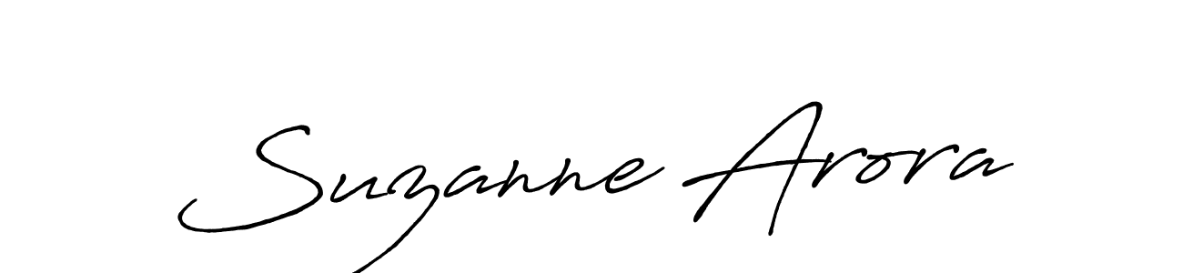 Design your own signature with our free online signature maker. With this signature software, you can create a handwritten (Antro_Vectra_Bolder) signature for name Suzanne Arora. Suzanne Arora signature style 7 images and pictures png