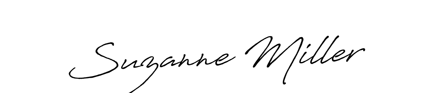 Create a beautiful signature design for name Suzanne Miller. With this signature (Antro_Vectra_Bolder) fonts, you can make a handwritten signature for free. Suzanne Miller signature style 7 images and pictures png