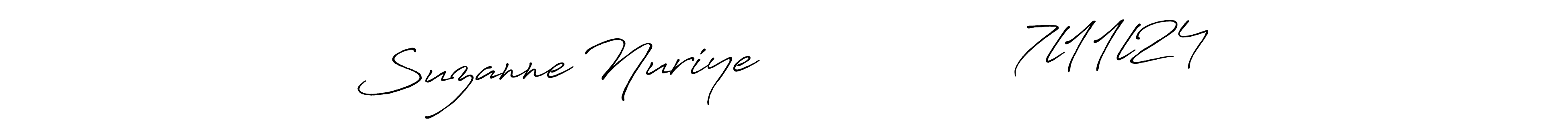 Use a signature maker to create a handwritten signature online. With this signature software, you can design (Antro_Vectra_Bolder) your own signature for name Suzanne Nuriye                  7l11l24. Suzanne Nuriye                  7l11l24 signature style 7 images and pictures png