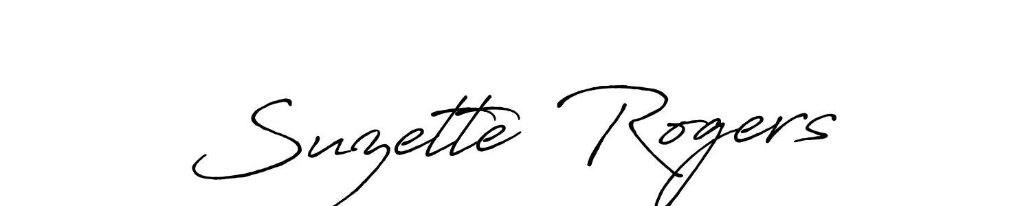 How to make Suzette  Rogers name signature. Use Antro_Vectra_Bolder style for creating short signs online. This is the latest handwritten sign. Suzette  Rogers signature style 7 images and pictures png