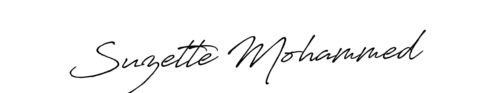 if you are searching for the best signature style for your name Suzette Mohammed. so please give up your signature search. here we have designed multiple signature styles  using Antro_Vectra_Bolder. Suzette Mohammed signature style 7 images and pictures png