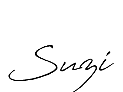 You should practise on your own different ways (Antro_Vectra_Bolder) to write your name (Suzi) in signature. don't let someone else do it for you. Suzi signature style 7 images and pictures png