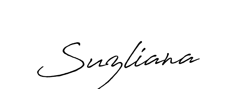 Make a short Suzliana signature style. Manage your documents anywhere anytime using Antro_Vectra_Bolder. Create and add eSignatures, submit forms, share and send files easily. Suzliana signature style 7 images and pictures png