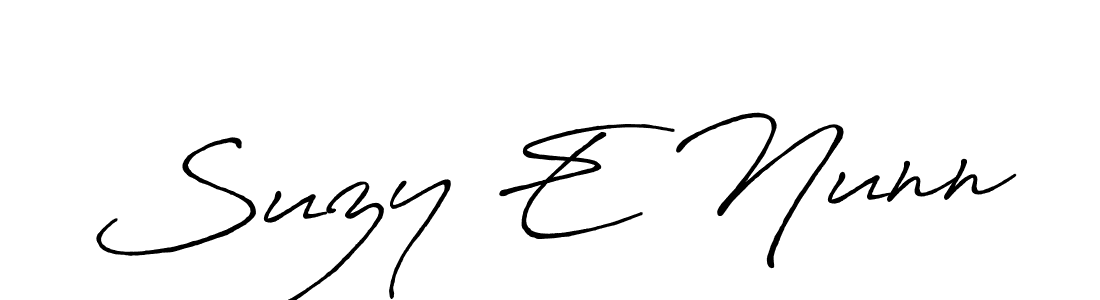Also You can easily find your signature by using the search form. We will create Suzy E Nunn name handwritten signature images for you free of cost using Antro_Vectra_Bolder sign style. Suzy E Nunn signature style 7 images and pictures png