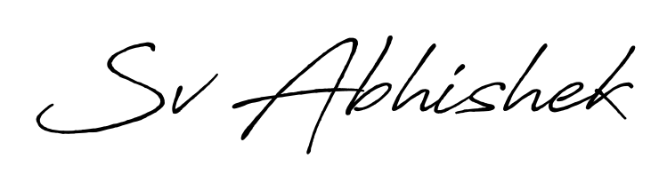 Style your name Sv Abhishek with confidence using Antro_Vectra_Bolder signature design. Simple, elegant, and ready for immediate document use. Sv Abhishek signature style 7 images and pictures png