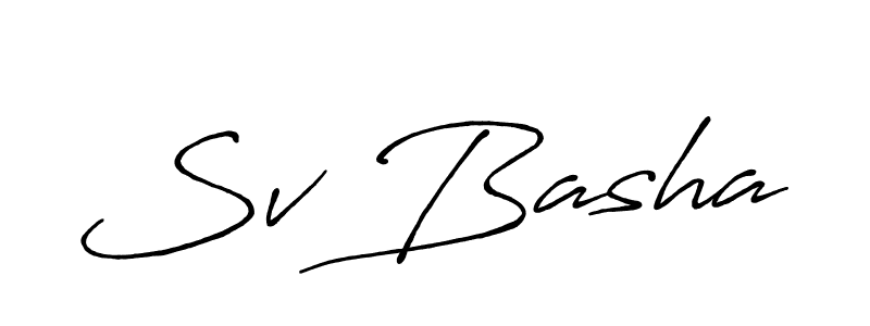 Also we have Sv Basha name is the best signature style. Create professional handwritten signature collection using Antro_Vectra_Bolder autograph style. Sv Basha signature style 7 images and pictures png