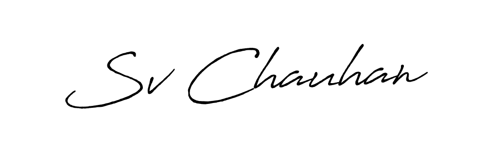 Make a beautiful signature design for name Sv Chauhan. Use this online signature maker to create a handwritten signature for free. Sv Chauhan signature style 7 images and pictures png