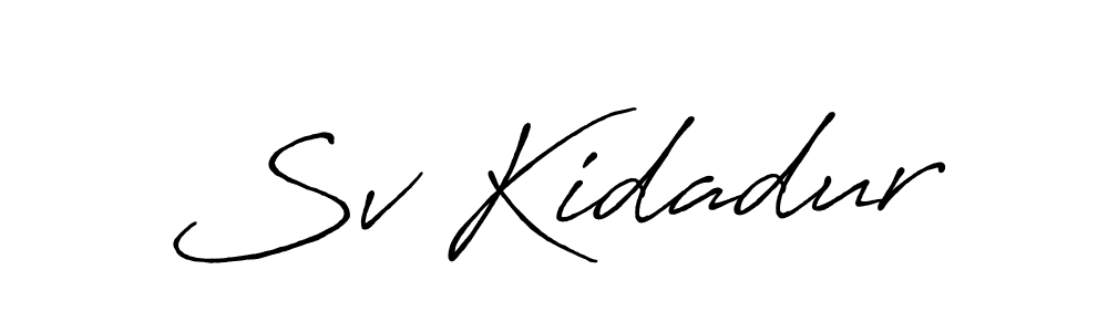 Sv Kidadur stylish signature style. Best Handwritten Sign (Antro_Vectra_Bolder) for my name. Handwritten Signature Collection Ideas for my name Sv Kidadur. Sv Kidadur signature style 7 images and pictures png