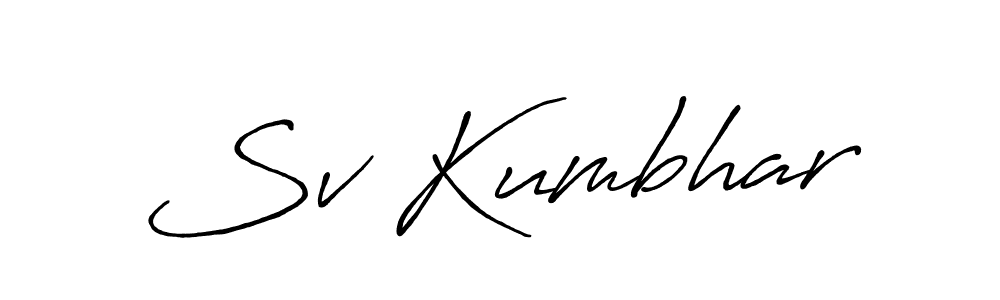 Here are the top 10 professional signature styles for the name Sv Kumbhar. These are the best autograph styles you can use for your name. Sv Kumbhar signature style 7 images and pictures png