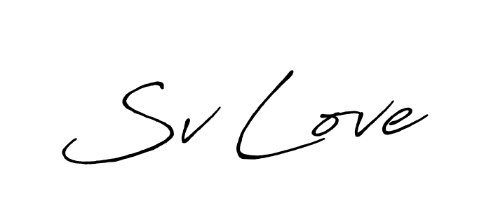 The best way (Antro_Vectra_Bolder) to make a short signature is to pick only two or three words in your name. The name Sv Love include a total of six letters. For converting this name. Sv Love signature style 7 images and pictures png