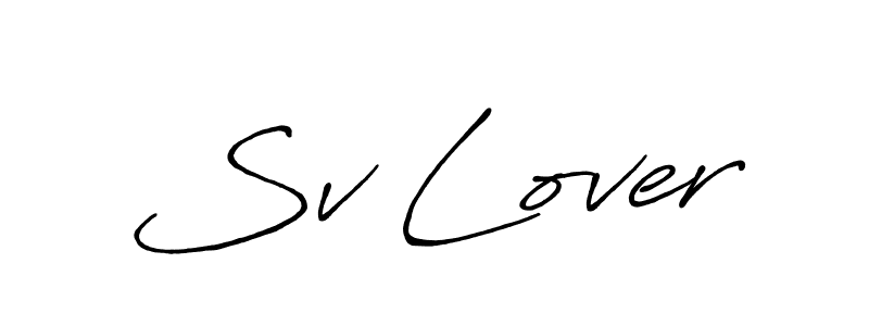 Design your own signature with our free online signature maker. With this signature software, you can create a handwritten (Antro_Vectra_Bolder) signature for name Sv Lover. Sv Lover signature style 7 images and pictures png