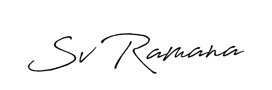 if you are searching for the best signature style for your name Sv Ramana. so please give up your signature search. here we have designed multiple signature styles  using Antro_Vectra_Bolder. Sv Ramana signature style 7 images and pictures png