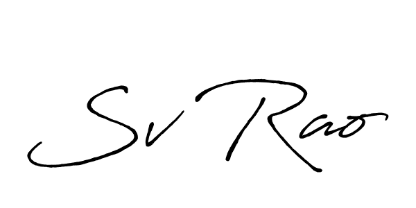 Also You can easily find your signature by using the search form. We will create Sv Rao name handwritten signature images for you free of cost using Antro_Vectra_Bolder sign style. Sv Rao signature style 7 images and pictures png