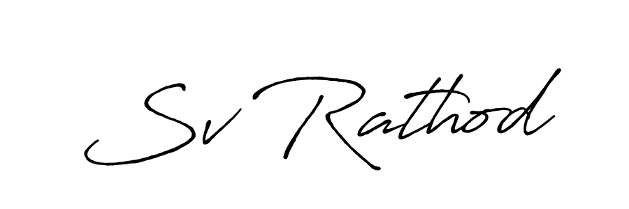 Create a beautiful signature design for name Sv Rathod. With this signature (Antro_Vectra_Bolder) fonts, you can make a handwritten signature for free. Sv Rathod signature style 7 images and pictures png