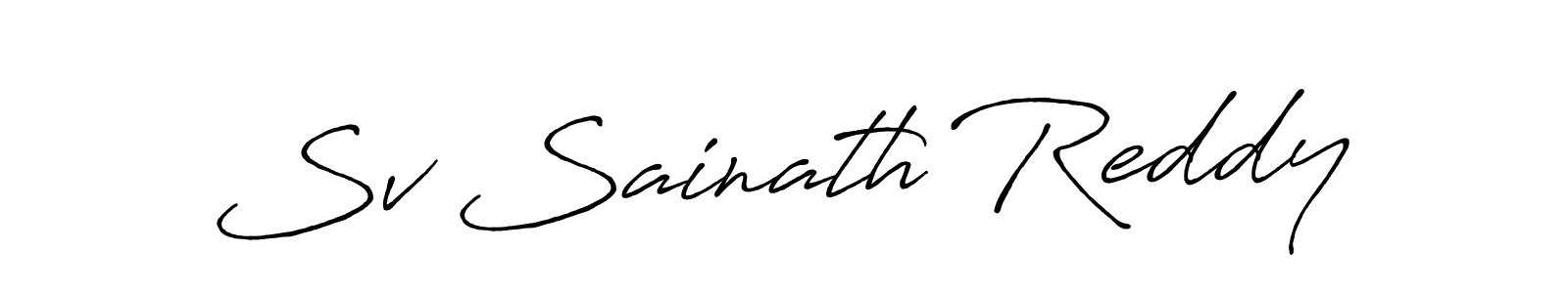 Make a beautiful signature design for name Sv Sainath Reddy. Use this online signature maker to create a handwritten signature for free. Sv Sainath Reddy signature style 7 images and pictures png