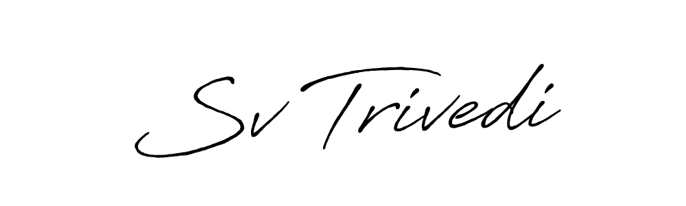 You should practise on your own different ways (Antro_Vectra_Bolder) to write your name (Sv Trivedi) in signature. don't let someone else do it for you. Sv Trivedi signature style 7 images and pictures png