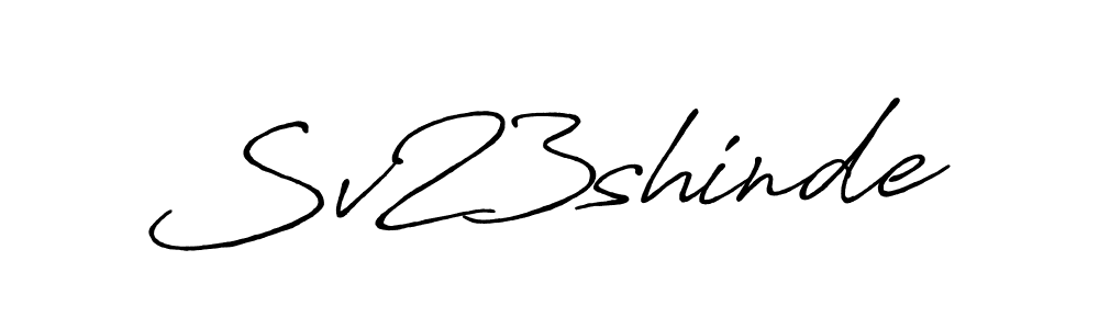 How to make Sv23shinde name signature. Use Antro_Vectra_Bolder style for creating short signs online. This is the latest handwritten sign. Sv23shinde signature style 7 images and pictures png