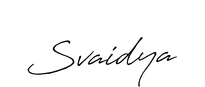 Design your own signature with our free online signature maker. With this signature software, you can create a handwritten (Antro_Vectra_Bolder) signature for name Svaidya. Svaidya signature style 7 images and pictures png