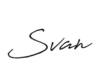 Svan stylish signature style. Best Handwritten Sign (Antro_Vectra_Bolder) for my name. Handwritten Signature Collection Ideas for my name Svan. Svan signature style 7 images and pictures png