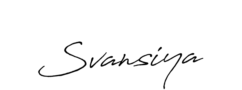 Also we have Svansiya name is the best signature style. Create professional handwritten signature collection using Antro_Vectra_Bolder autograph style. Svansiya signature style 7 images and pictures png