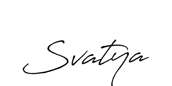 Svatya stylish signature style. Best Handwritten Sign (Antro_Vectra_Bolder) for my name. Handwritten Signature Collection Ideas for my name Svatya. Svatya signature style 7 images and pictures png