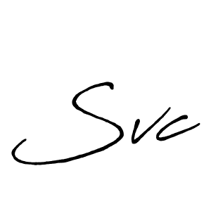 Create a beautiful signature design for name Svc. With this signature (Antro_Vectra_Bolder) fonts, you can make a handwritten signature for free. Svc signature style 7 images and pictures png