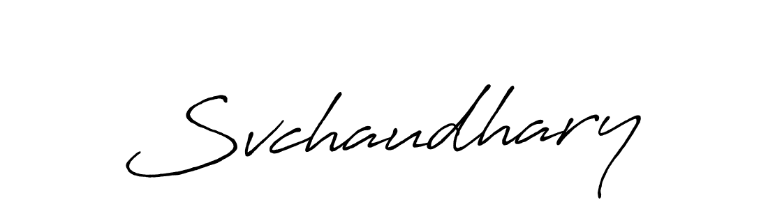 Create a beautiful signature design for name Svchaudhary. With this signature (Antro_Vectra_Bolder) fonts, you can make a handwritten signature for free. Svchaudhary signature style 7 images and pictures png