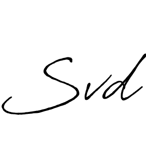 Create a beautiful signature design for name Svd. With this signature (Antro_Vectra_Bolder) fonts, you can make a handwritten signature for free. Svd signature style 7 images and pictures png