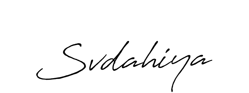 Make a beautiful signature design for name Svdahiya. With this signature (Antro_Vectra_Bolder) style, you can create a handwritten signature for free. Svdahiya signature style 7 images and pictures png