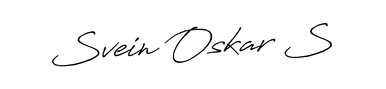 Svein Oskar S stylish signature style. Best Handwritten Sign (Antro_Vectra_Bolder) for my name. Handwritten Signature Collection Ideas for my name Svein Oskar S. Svein Oskar S signature style 7 images and pictures png