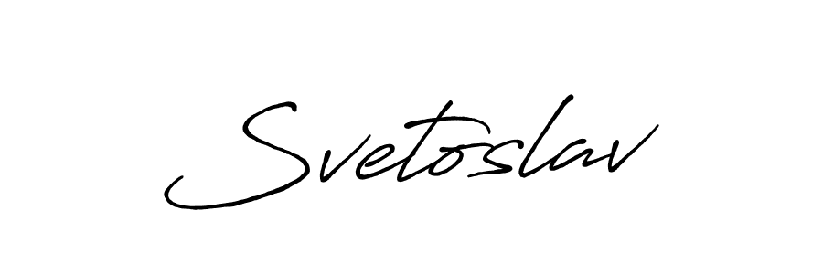 Svetoslav stylish signature style. Best Handwritten Sign (Antro_Vectra_Bolder) for my name. Handwritten Signature Collection Ideas for my name Svetoslav. Svetoslav signature style 7 images and pictures png