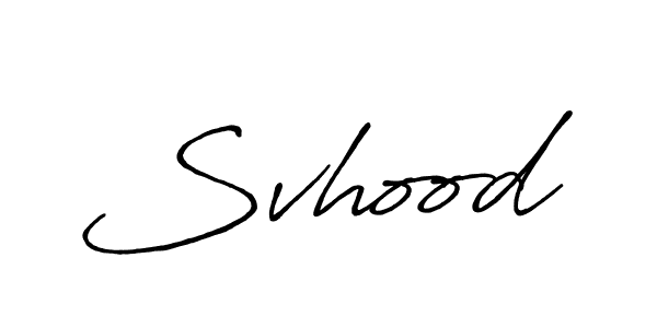 Svhood stylish signature style. Best Handwritten Sign (Antro_Vectra_Bolder) for my name. Handwritten Signature Collection Ideas for my name Svhood. Svhood signature style 7 images and pictures png