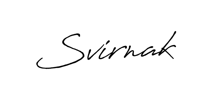 How to make Svirnak name signature. Use Antro_Vectra_Bolder style for creating short signs online. This is the latest handwritten sign. Svirnak signature style 7 images and pictures png