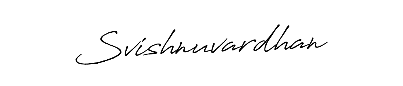 How to make Svishnuvardhan name signature. Use Antro_Vectra_Bolder style for creating short signs online. This is the latest handwritten sign. Svishnuvardhan signature style 7 images and pictures png