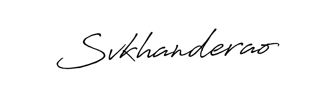 It looks lik you need a new signature style for name Svkhanderao. Design unique handwritten (Antro_Vectra_Bolder) signature with our free signature maker in just a few clicks. Svkhanderao signature style 7 images and pictures png