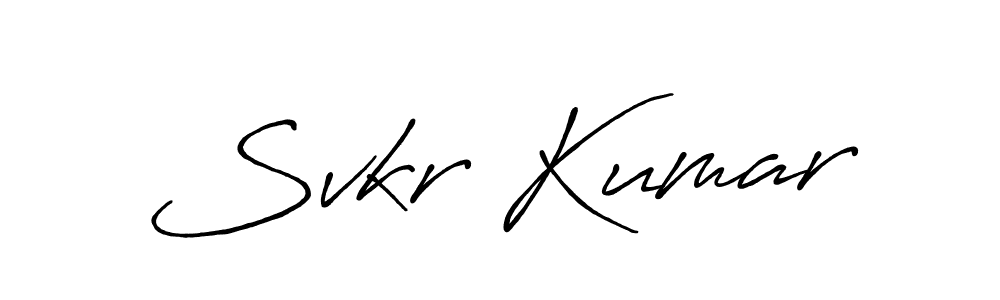 How to make Svkr Kumar name signature. Use Antro_Vectra_Bolder style for creating short signs online. This is the latest handwritten sign. Svkr Kumar signature style 7 images and pictures png