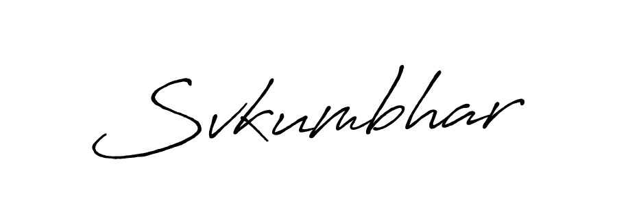 Make a beautiful signature design for name Svkumbhar. With this signature (Antro_Vectra_Bolder) style, you can create a handwritten signature for free. Svkumbhar signature style 7 images and pictures png