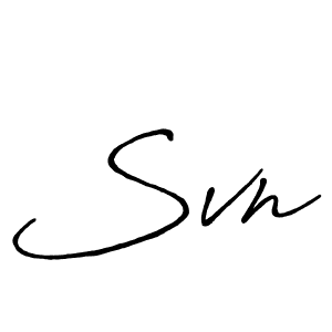 Make a beautiful signature design for name Svn. With this signature (Antro_Vectra_Bolder) style, you can create a handwritten signature for free. Svn signature style 7 images and pictures png