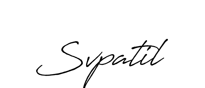 Make a beautiful signature design for name Svpatil. With this signature (Antro_Vectra_Bolder) style, you can create a handwritten signature for free. Svpatil signature style 7 images and pictures png