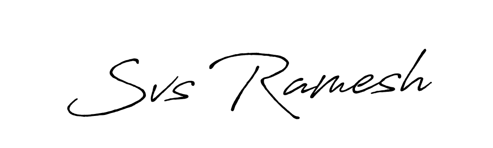How to make Svs Ramesh signature? Antro_Vectra_Bolder is a professional autograph style. Create handwritten signature for Svs Ramesh name. Svs Ramesh signature style 7 images and pictures png