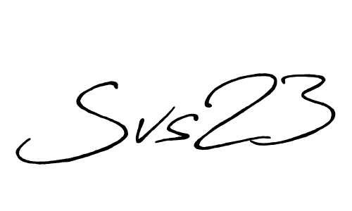 Also we have Svs23 name is the best signature style. Create professional handwritten signature collection using Antro_Vectra_Bolder autograph style. Svs23 signature style 7 images and pictures png