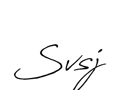 Svsj stylish signature style. Best Handwritten Sign (Antro_Vectra_Bolder) for my name. Handwritten Signature Collection Ideas for my name Svsj. Svsj signature style 7 images and pictures png