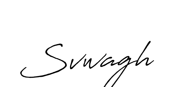 How to make Svwagh name signature. Use Antro_Vectra_Bolder style for creating short signs online. This is the latest handwritten sign. Svwagh signature style 7 images and pictures png