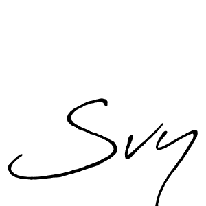 Make a beautiful signature design for name Svy. With this signature (Antro_Vectra_Bolder) style, you can create a handwritten signature for free. Svy signature style 7 images and pictures png